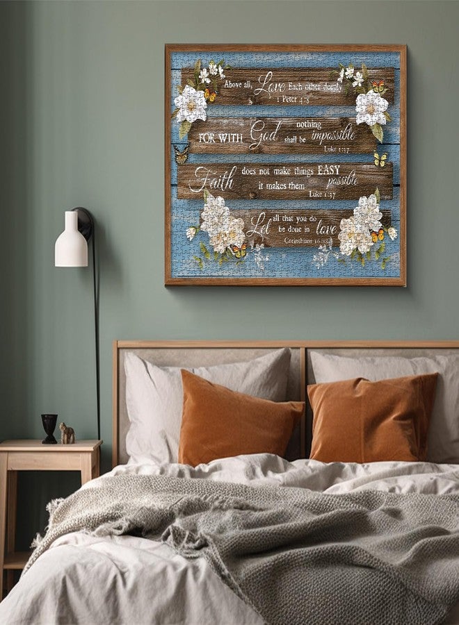 PICKFORU Christian Bible Puzzles for Adults, PICKFORU Jesus Religious Jigsaw Puzzles 1000 Pieces, Love & Faith Puzzle, Challenging Impossible Inspirational Quote Theme as Wall Decor - Image 5